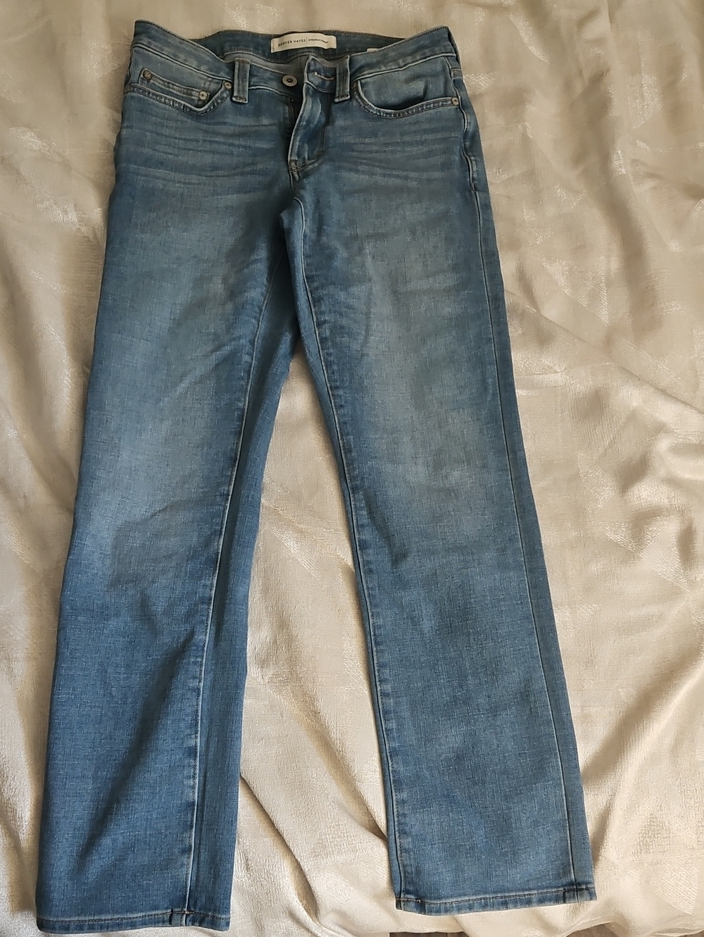 Denver Hayes Men's Straight Jeans in Light Blue Wash
